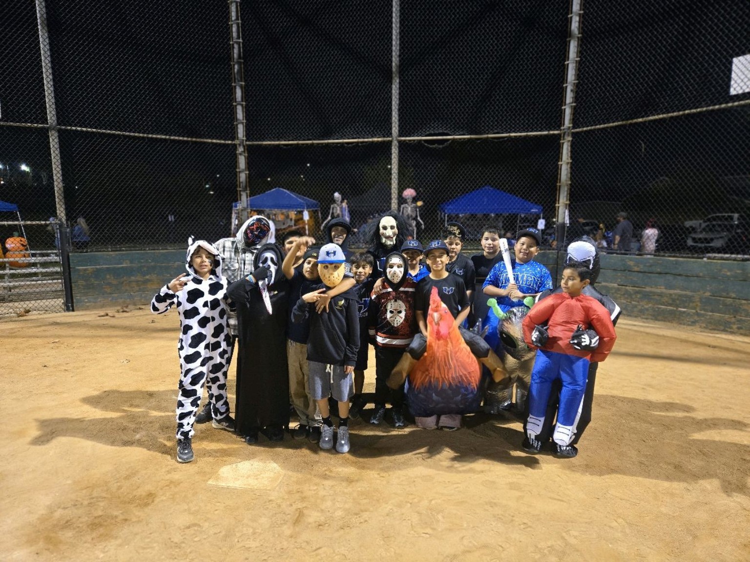 Costume crew group photo at Trunk or Treat